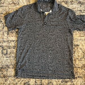 Black, Gray, and White Men's Polo Shirt